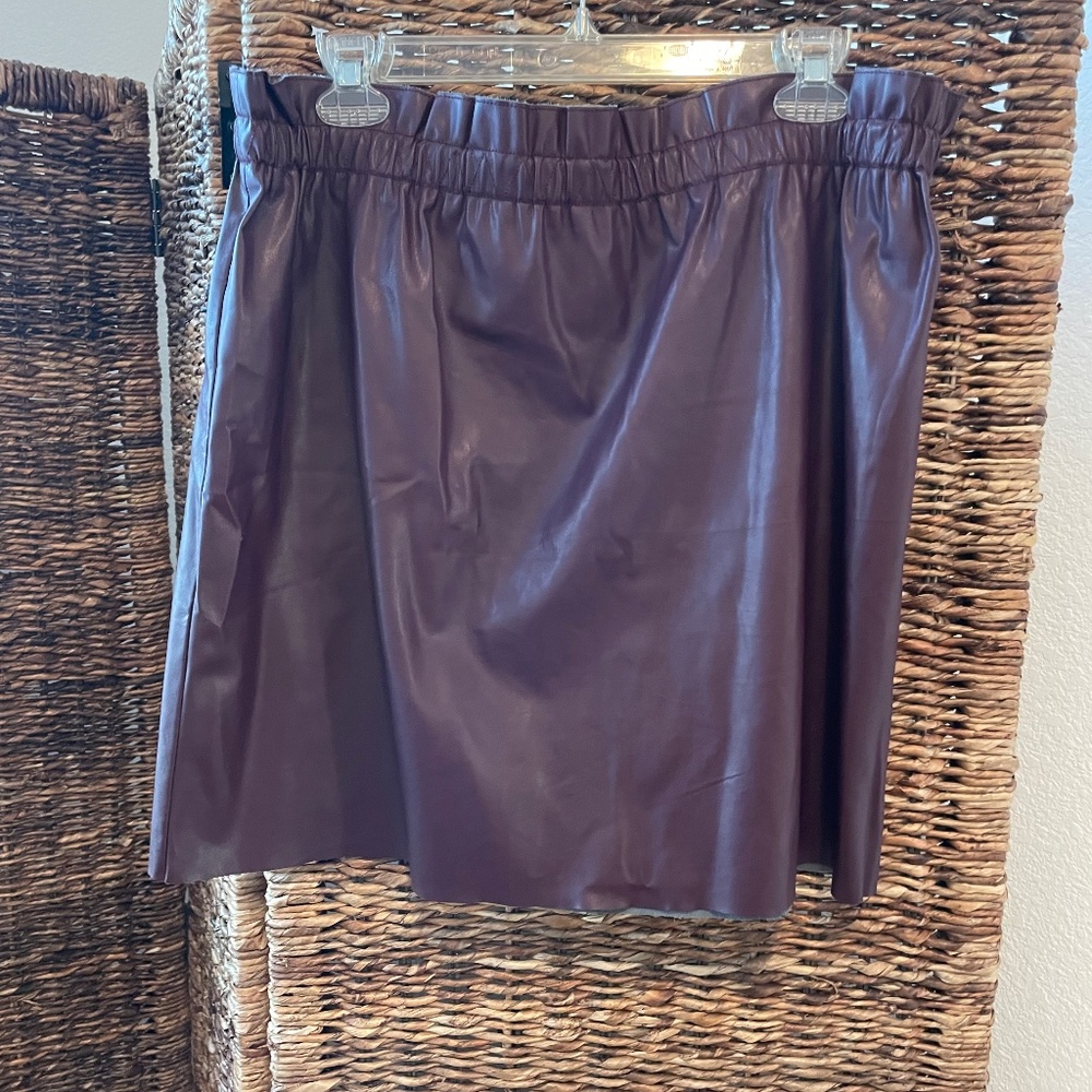Faux Leather Mini Skirt
